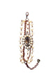 Pulseira Milena de perolas com pingente black diamond banhado no vintage
