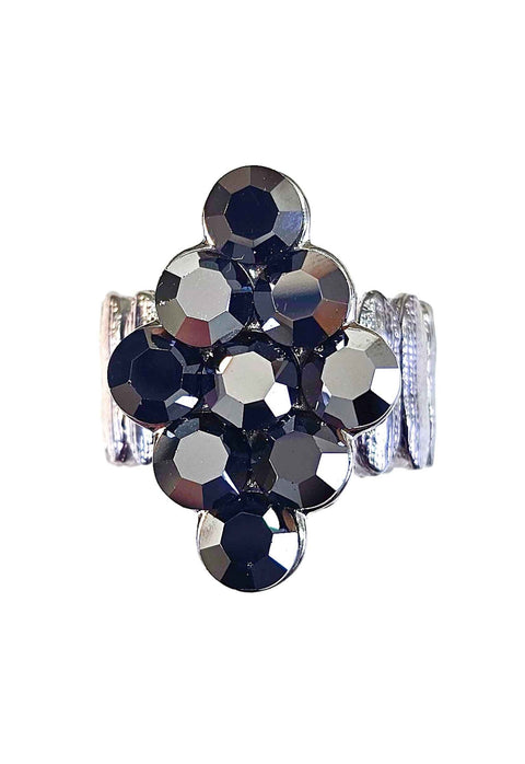 Anel Estilo com pedras hematite
