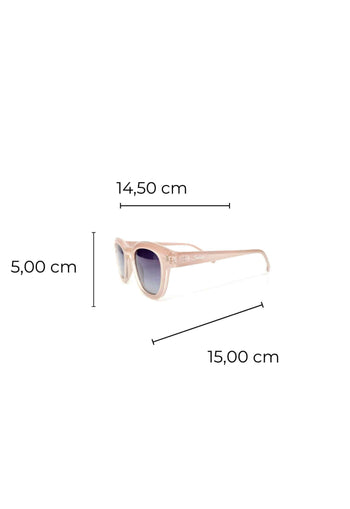 Óculos de Sol Simone de acetato marfim com lentes de proteção uv