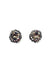 Brinco Tendência pequeno com pedras black diamond e hematite