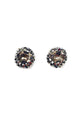Brinco Tendência pequeno com pedras black diamond e hematite