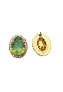 Brinco Carrie menta banhado no dourado