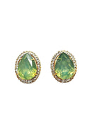 Brinco Carrie menta banhado no dourado