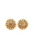 Brinco Augusta redondo com pedras peach banhado no vintage