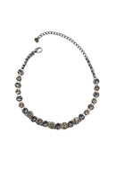 Colar Choker desejo com pedras black diamond banhada no onix