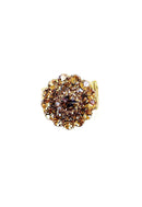 Anel Angelita Gold redondo com pedras douradas