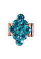 Anel Surpreendente com pedras blue zircon