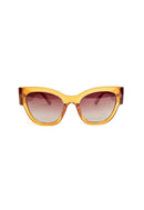 Óculos de Sol Maria Eduarda de acetato caramelo com lentes de proteção uv