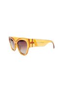 Óculos de Sol Maria Eduarda de acetato caramelo com lentes de proteção uv