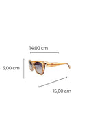 Óculos de Sol Lorena de acetato marrom com lentes de proteção uv