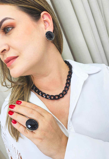 Colar choker Sienna black