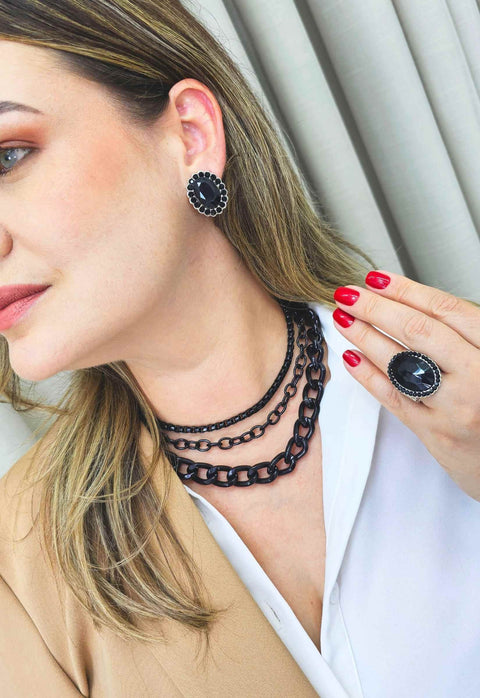Colar choker Sienna black