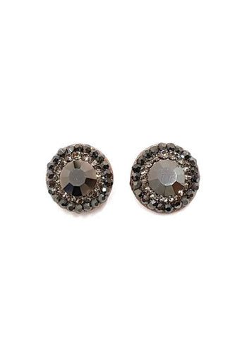Brinco Vick Camili hematite e black diamond banhado no vintage