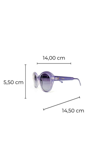 Óculos de Sol Nicole de acetato lavanda com lentes de proteção uv