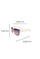 Óculos de Sol Giovana de acetato vermelho translúcido com lentes de proteção uv