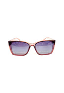Óculos de Sol Giovana de acetato vermelho translúcido com lentes de proteção uv