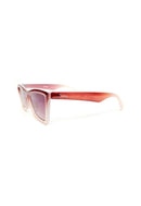 Óculos de Sol Juliana de acetato degrade vermelho e nude com lentes de proteção uv