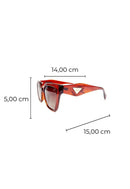 Óculos de Sol Vitória de acetato marrom com lentes de proteção uv