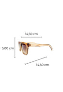 Óculos de Sol Fabiana de acetato marrom com lentes de proteção uv