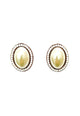 Brinco Clover vintage com perolas e strass