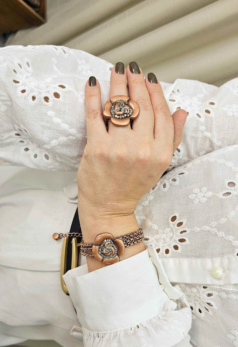 Anel de flor Cassandra vintage