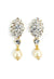 Brinco Astrid glam de perolas e cristal banhado no dourado