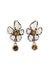 Brinco de flor Fabir com strass opal banhado no vintage