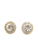 Brinco Vick cristal banhado no dourado
