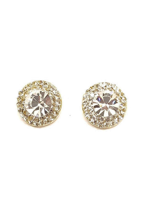 Brinco Vick cristal banhado no dourado