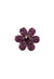 Anel Avelina de flor com strass ametista banhado no vintage