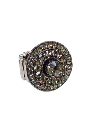 Anel Tibre: Redondo Elegante com Pedras Black Diamond no Grafite | Destaque no seu Look