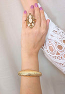 Bracelete Celina Gold: Sofisticado de Metal no Dourado | Sahara Acessórios