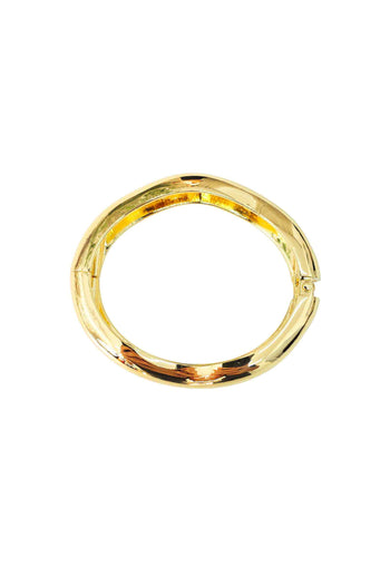 Bracelete Cleide Gold: Clássico de Metal no Dourado | Sahara Acessórios