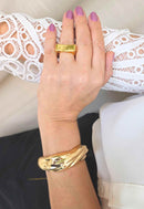 Bracelete Atamira Gold: de Metal no Dourado | Sahara Acessórios