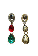 Brinco Flaviana: Comprido e Delicado de Gotas Coloridas no Ouro Velho | Seleção Especial da Dai