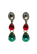 Brinco Flaviana: Comprido e Delicado de Gotas Coloridas no Ouro Velho | Seleção Especial da Dai