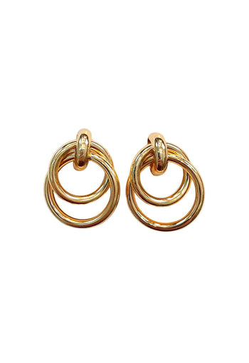 Brinco Atenas Gold de argola banhada no dourado