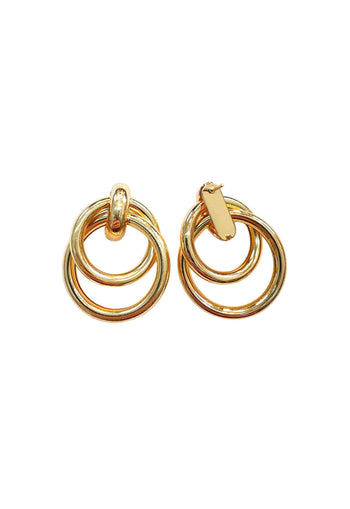 Brinco Atenas Gold de argola banhada no dourado