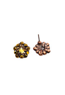 Brinco Tatiana com pedras aurum banhado no vintage
