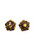 Brinco Tatiana com pedras aurum banhado no vintage