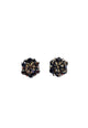 Brinco Madeline ouro velho com pedras hematite e black diamond