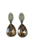 Brinco Taciana classico de gota black diamond banhado no grafite