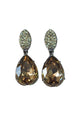 Brinco Taciana classico de gota black diamond banhado no grafite