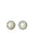 Brinco Vick Gobi de perolas com strass cristal banhado no prata