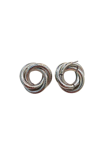 Brinco Solaris Silver de metal banhado no prata