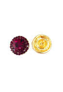 Brinco Vick vermelho banhado no dourado