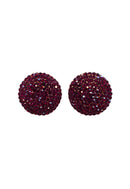 Brinco Duna Glam: Redondo com Strass Vermelho Banhado no Vintage | Look Glamouroso