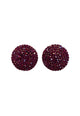 Brinco Duna Glam: Redondo com Strass Vermelho Banhado no Vintage | Look Glamouroso