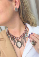 Brinco Viviane: Retangular Elegante com Strass Black Diamond no Vintage | Brilho na Medida