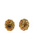 Brinco Julie: Pequeno Oval com strass Light Colorado Topaz no Dourado | Brilho na Medida